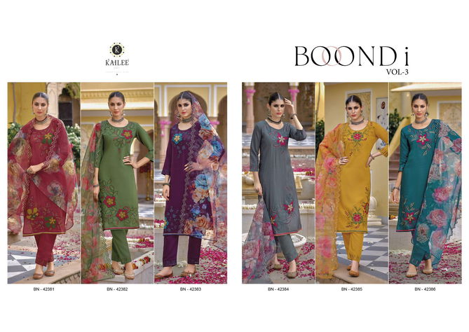 Boondie Vol 3 By Kailee Cat Silk Readymade Suits Wholesale Market In Surat
